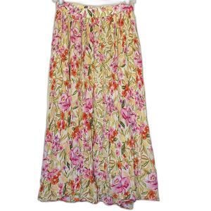 White Stag Floral Maxi Skirt 22W/24W Stretch Crepe Springtime Cottagecore Y2K